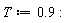 T := .9: