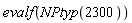 evalf(NPtyp(2300))
