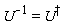 1/U = `#msup(mi("U"),mo("&dagger;"))`