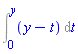 Int(y-t, t = 0 .. y)