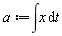 a := int(x, t)