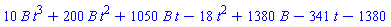10*B*t^3+200*B*t^2+1050*B*t-18*t^2+1380*B-341*t-1380