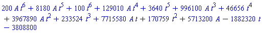 200*A*t^6+8180*A*t^5+100*t^6+129010*A*t^4+3640*t^5+996100*A*t^3+46656*t^4+3967890*A*t^2+233524*t^3+7715580*A*t+170759*t^2+5713200*A-1882320*t-3808800