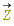 `#mover(mi("Z",mathcolor = "olive"),mo("&rarr;"))`