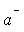 `#msup(mi("a"),mo("&uminus0;"))`