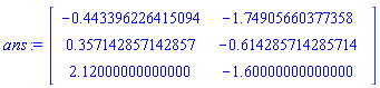 ans := Matrix(3, 2, { sparse_data }, datatype = float[8], storage = sparse)