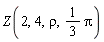 Z(2, 4, rho, (1/3)*Pi)
