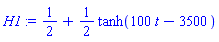 H1 := 1/2+(1/2)*tanh(100*t-3500)