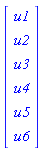 Vector[column]([[u1], [u2], [u3], [u4], [u5], [u6]])