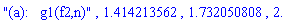 "(a):   g1(f2,n)", 1.414213562, 1.732050808, 2.