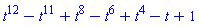 t^12-t^11+t^8-t^6+t^4-t+1