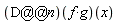 ((D@@n)(f*g))(x)