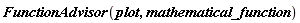 FunctionAdvisor(plot, mathematical_function)