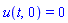u(t, 0) = 0