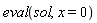 eval(sol, x = 0)
