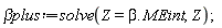 `&beta;plus&Assign;solve`(Z = beta.MEint, Z)
