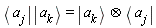 Bra(a, j)*Ket(b, k) = `&otimes;`(Ket(b, k), Bra(a, j))
