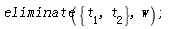 eliminate({t[1], t[2]}, w);