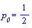 p__0 = 1/2