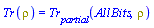 Tr(rho) = Tr__partial(AllBits, rho)