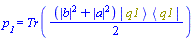 p__1 = Tr((1/2)*(abs(b)^2+abs(a)^2)*Physics:-`*`(Physics:-Ket(q1), Physics:-Bra(q1)))