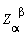 "Z[alpha]^(beta)"