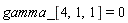 gamma_[4, 1, 1] = 0