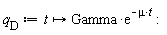 q__D := proc (t) options operator, arrow; Gamma*exp(-mu*t) end proc