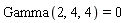 Gamma(2, 4, 4) = 0