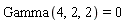 Gamma(4, 2, 2) = 0