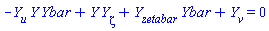 -(diff(Y(X), u))*Y(X)*Ybar(X)+Y(X)*(diff(Y(X), zeta))+(diff(Y(X), zetabar))*Ybar(X)+diff(Y(X), v) = 0
