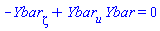 -(diff(Ybar(X), zeta))+(diff(Ybar(X), u))*Ybar(X) = 0