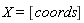 X = [coords]