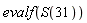 evalf(S(31))