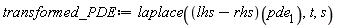 transformed_PDE := laplace((lhs-rhs)(pde[1]), t, s)
