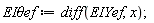 `EI&theta;ef` := diff(EIYef, x);