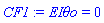 `EI&theta;o` = 0