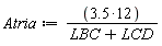 Atria := (3.5*12)/(LBC+LCD)