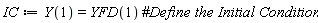 IC := Y(1) = YFD(1)