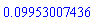 0.9953007436e-1