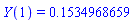 Y(1) = .1534968659