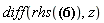 diff(rhs(conjugate(z) = abs(z)^2/z), z)