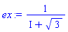 1/(I+3^(1/2))