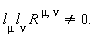 l[mu]*l[nu]*R[`~mu`, `~nu`] <> 0.