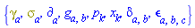 {Physics:-Dgamma[a], Physics:-Psigma[a], Physics:-d_[a], Physics:-g_[a, b], p[k], x[k], Physics:-KroneckerDelta[a, b], Physics:-LeviCivita[a, b, c]}