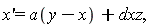 "x'=a(y-x)+dxz,"