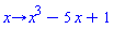 proc (x) options operator, arrow; x^3-5*x+1 end proc