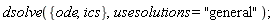 dsolve({ics, ode}, usesolutions = "general");