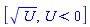 [U^(1/2), U < 0]