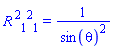 Physics:-Riemann[`~2`, 1, `~2`, 1] = 1/sin(theta)^2